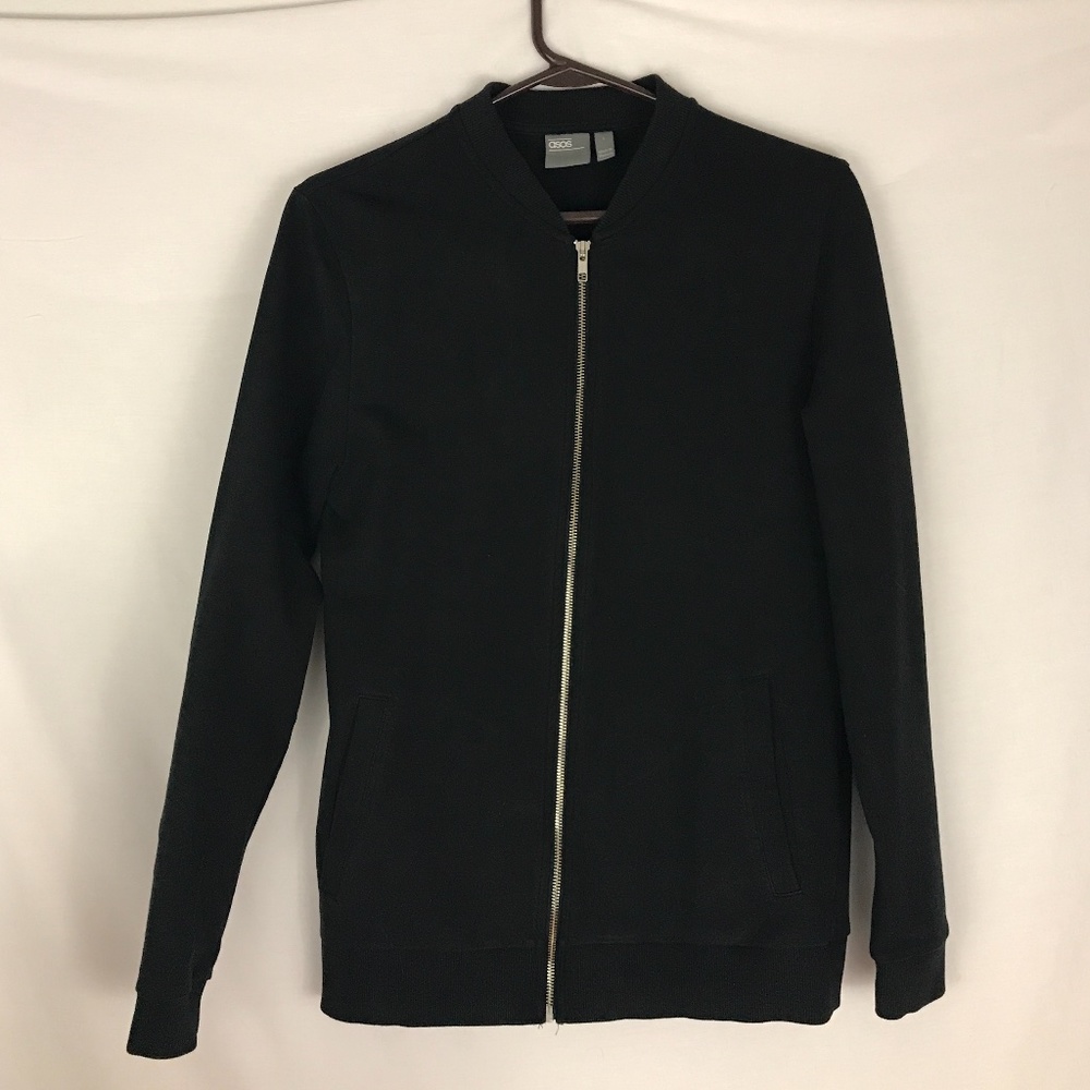 ASOS ZIP LONG SLEEVE CARDIGAN